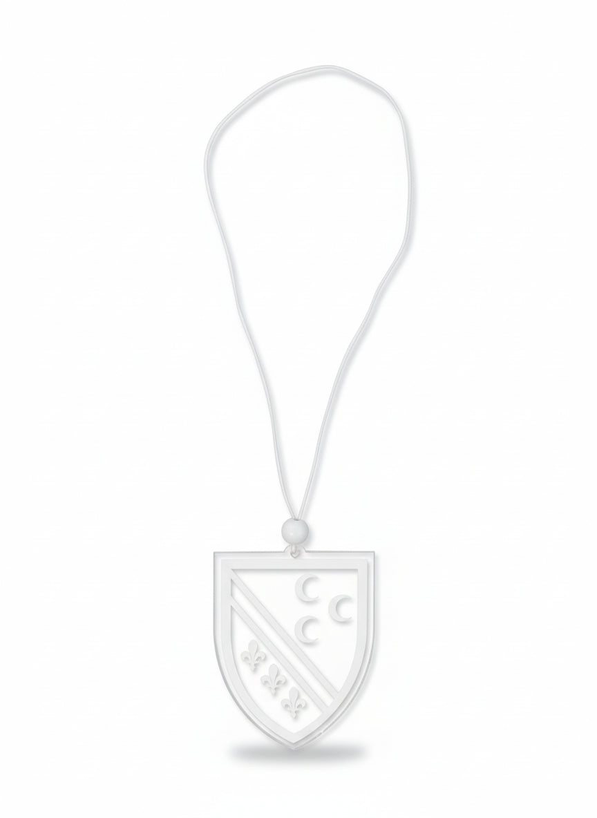 Sandzak auto privezak za retrovizor, pleksiglas zastavica sa belim grbom Sandžaka i podesivom vezicom